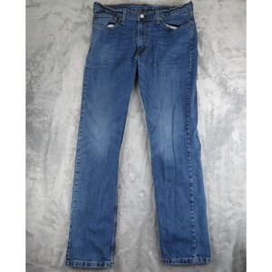 Levi Strauss 511 Mens W36 L32 Slim Fit Blue Denim Jeans Pants
